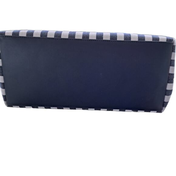 NEW KATE SPADE Street Tote Bag Blazer Blue White Stripe Small Side Snap $299 - Picture 8 of 11
